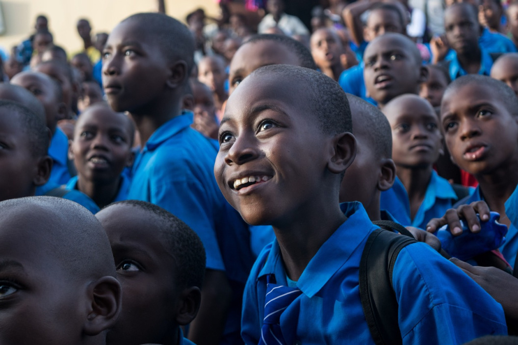 Élèves du cycle primaire au Groupe Scolaire Saint-Viateur